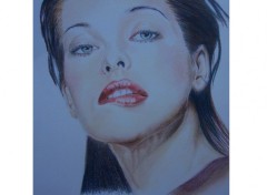 Fonds d'cran Art - Crayon milla jovovich