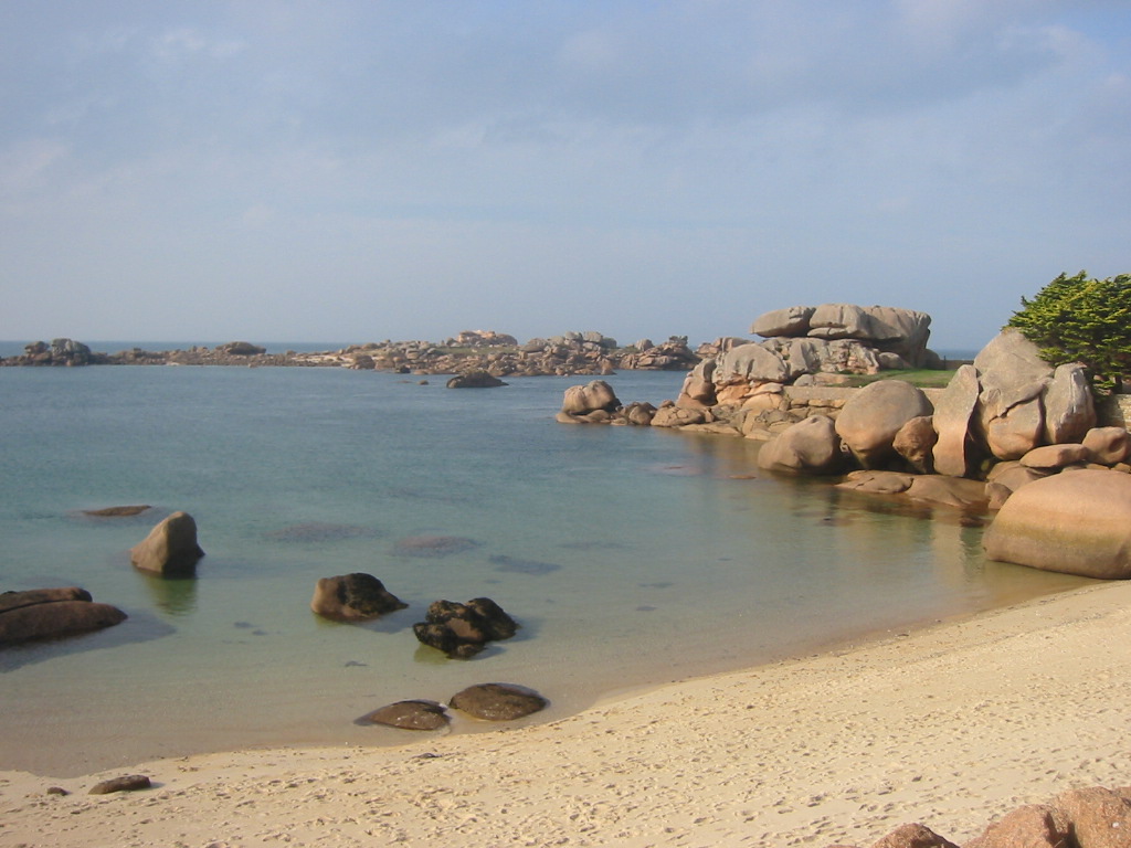 Fonds d'cran Voyages : Europe France > Bretagne Trgastel sable et granite rose