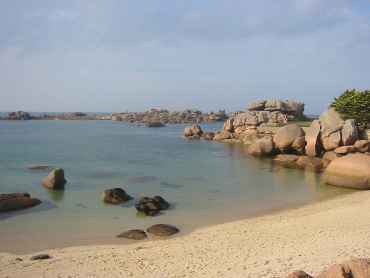 Wallpapers Trips : Europ France > Bretagne Trgastel sable et granite rose