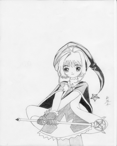 Wallpapers Art - Pencil Manga - Sakura Sakura hollymoon