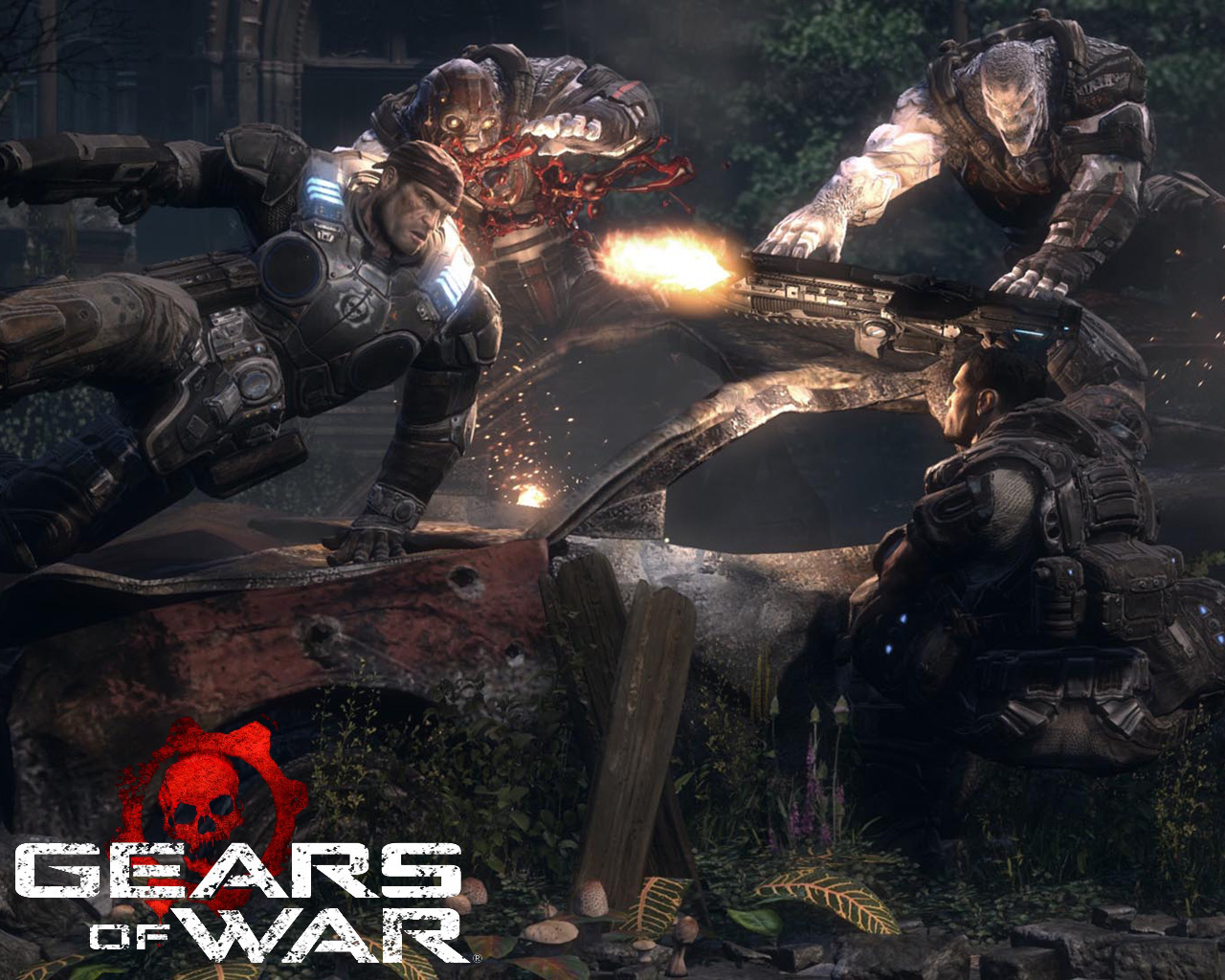 Fonds d'cran Jeux Vido Gears of war gear of war fight