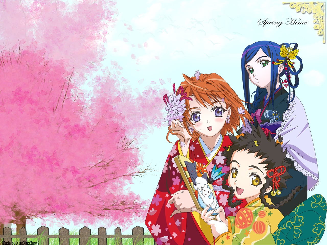 Wallpapers Manga Mai-HIME Le trio