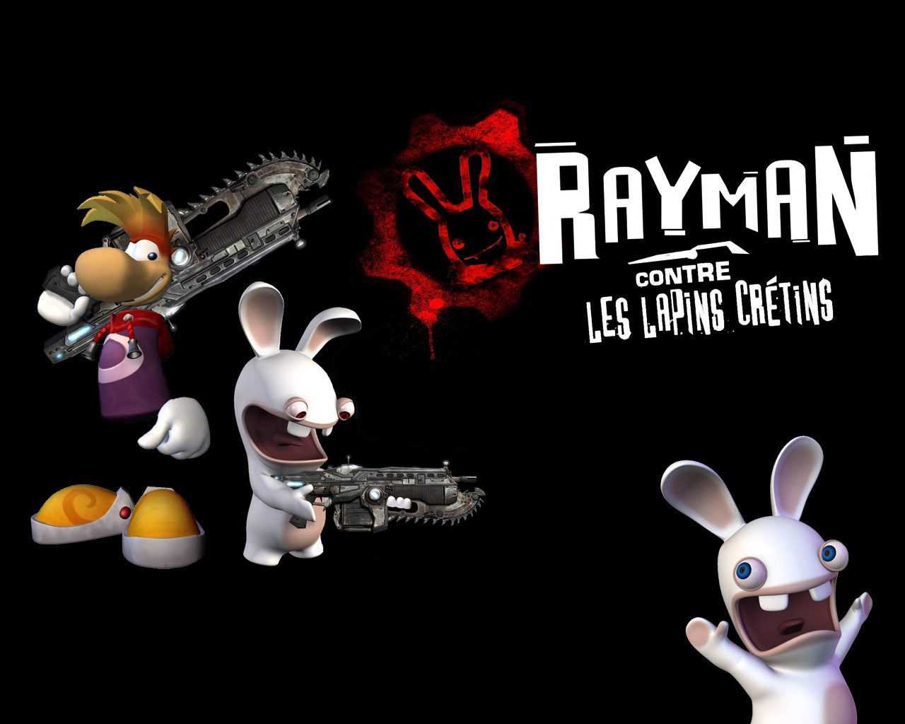 Wallpapers Video Games Rayman Raving Rabbids Rayman VS lapins