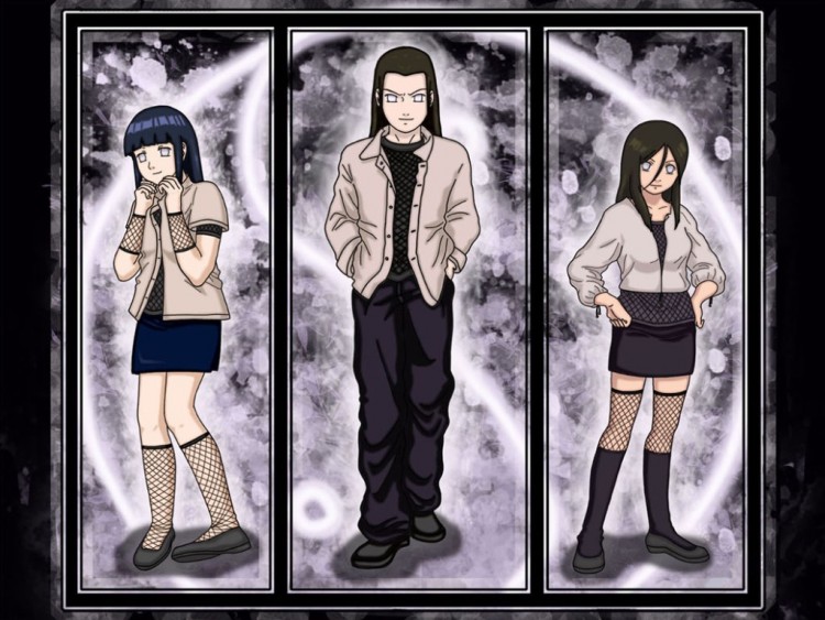 Fonds d'cran Manga Naruto Hinaya, Neji, Hanabi