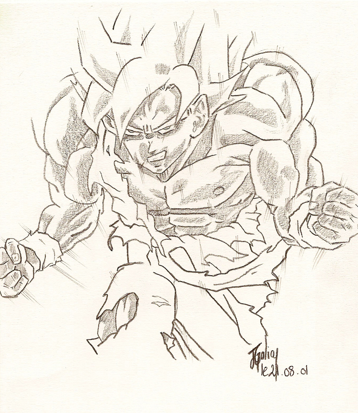 Fonds d'cran Art - Crayon Manga - Dragon Ball Z sangoku