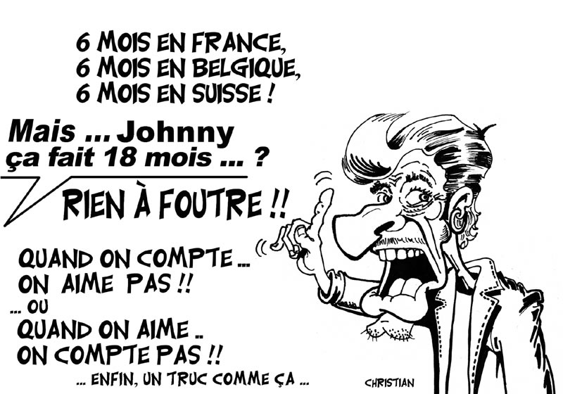 Fonds d'cran Art - Crayon BDs - Humoristique JOHNNY :aprs la Belgique, la Suisse !