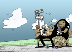 Fonds d'cran Manga sanji et l'ours