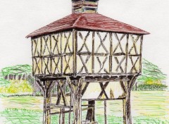 Fonds d'cran Art - Crayon Pigeonnier en Limagne.