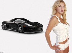 Fonds d'cran Clbrits Femme Elisha & Koenigsegg