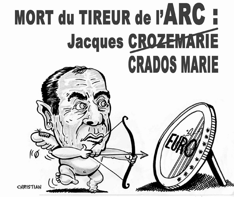 Fonds d'cran Humour Dessins Jacques CROZEMARIE, fondateur de l'ARC est mort ... Vive l'Arc !