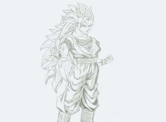 Wallpapers Art - Pencil sangoku ssj3