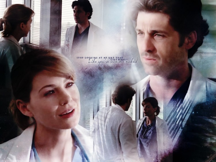 Wallpapers TV Soaps Grey's Anatomy Derek and Meredith