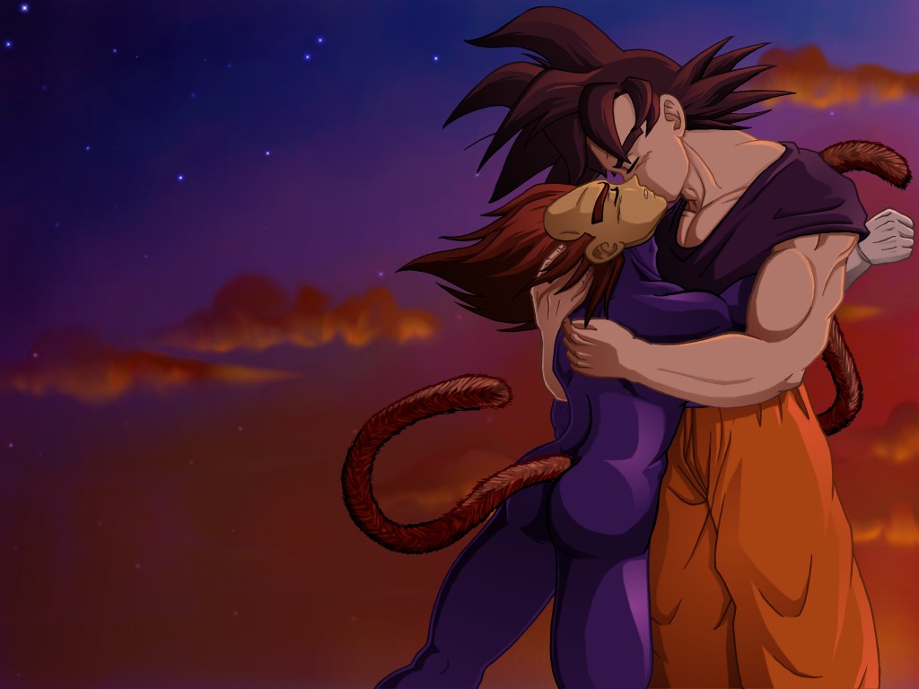 Fonds d'cran Manga Dragon Ball Z Goku Kiss Vegeta