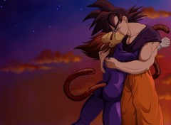 Fonds d'cran Manga Goku Kiss Vegeta