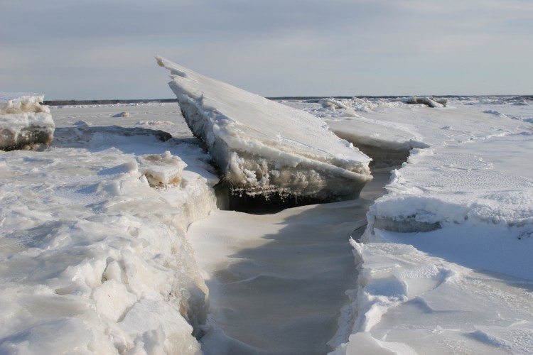 Wallpapers Nature Saisons - Winter L'effet des mares sur la glace.