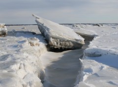 Wallpapers Nature L'effet des mares sur la glace.