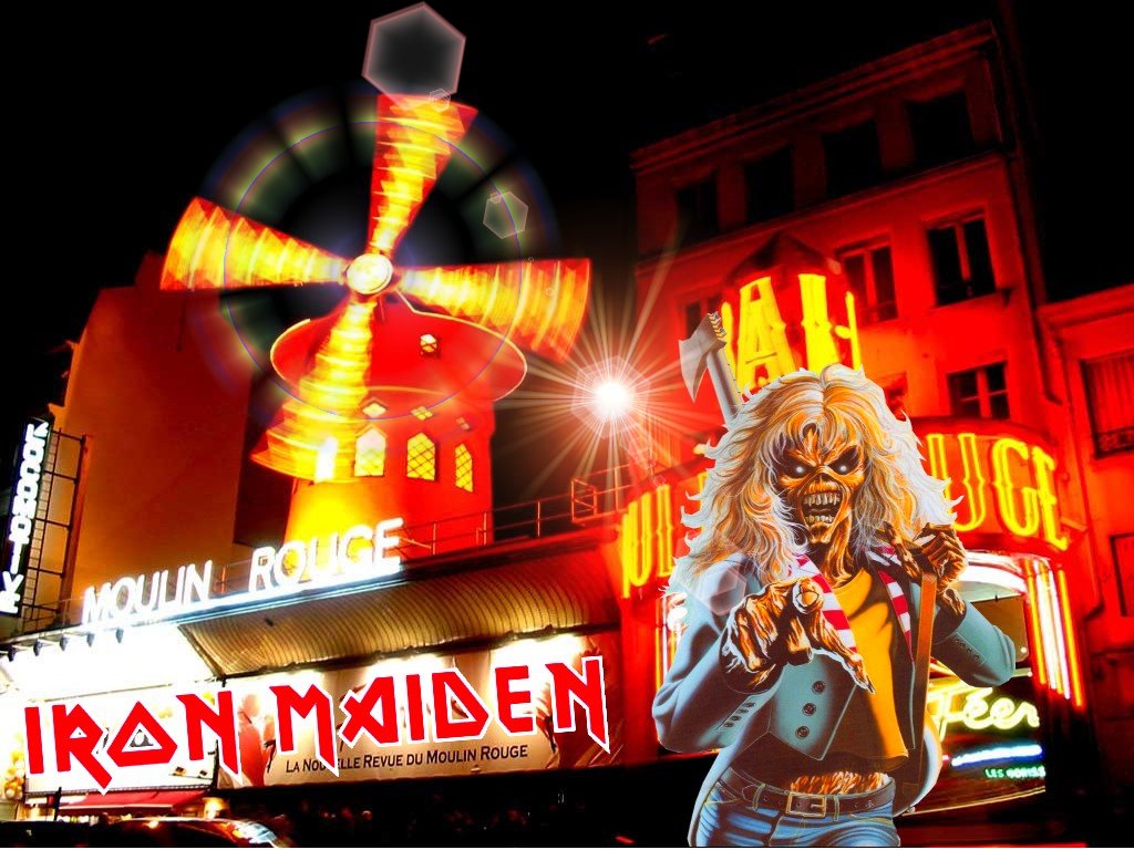 Fonds d'cran Musique Iron Maiden moulin rouge 2