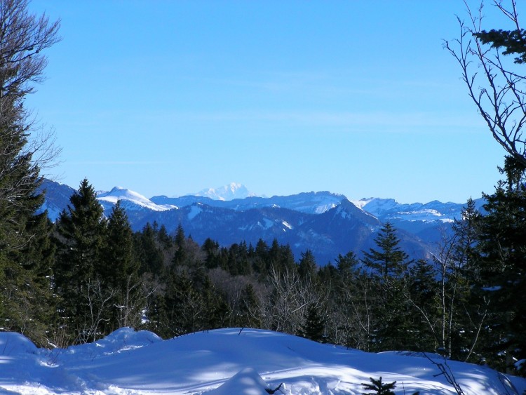 Fonds d'cran Nature Saisons - Hiver Autrans - Vue sur Mont Blanc