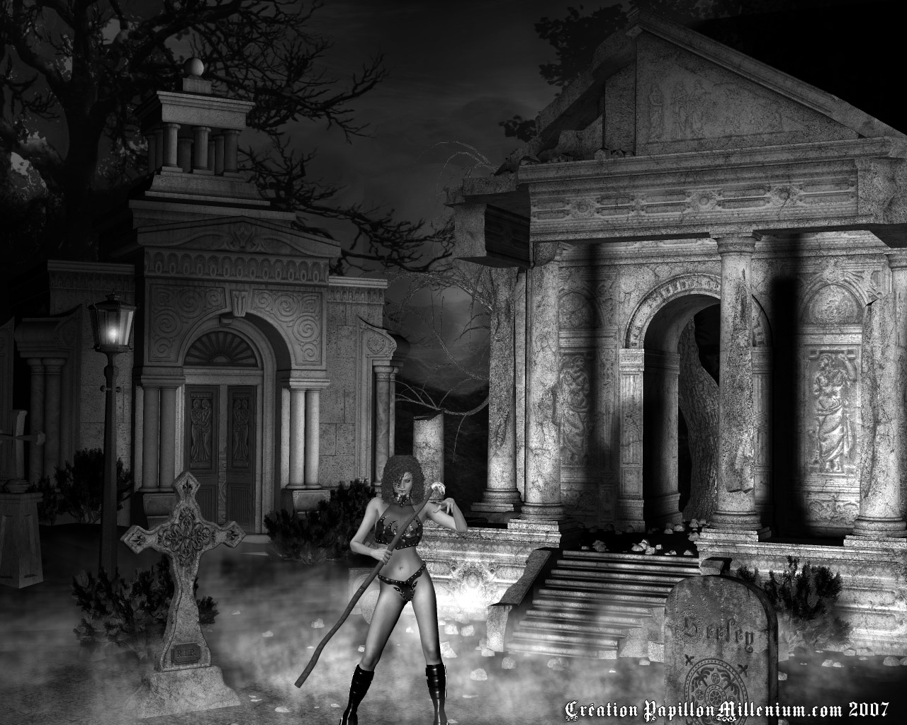 Fonds d'cran Art - Numrique 3D - Poser Black Temple