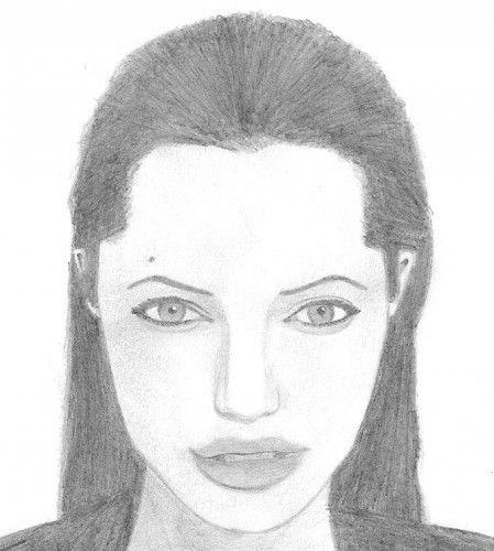 Wallpapers Art - Pencil Portraits Angelina Jolie