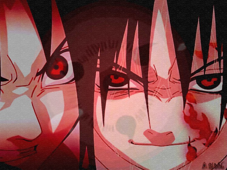 Fonds d'cran Manga Naruto Sasuke In The Dark