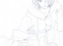 Fonds d'cran Art - Crayon Rei Ayanami