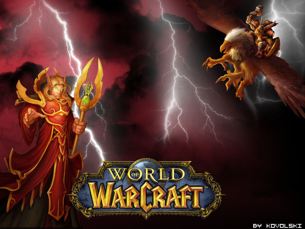 Wallpapers Video Games World of Warcraft : The Burning Crusade Elf de sang et Nain