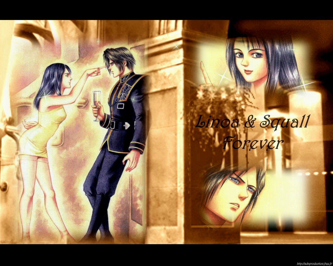 Fonds d'cran Jeux Vido Final Fantasy VIII linoa et squall au bal