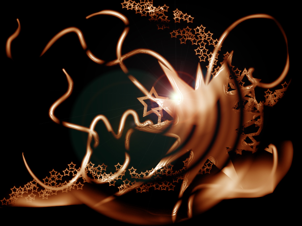 Wallpapers Digital Art Abstract bronze explosion