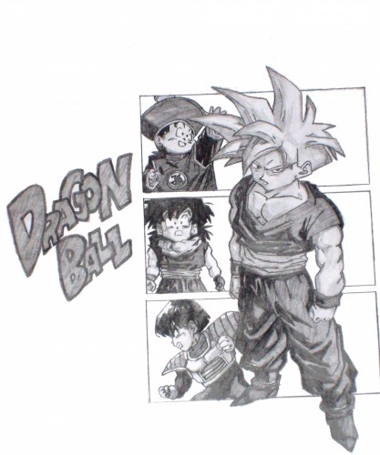 Fonds d'cran Art - Crayon Manga - Dragon Ball Z La jeunesse de Sangohan