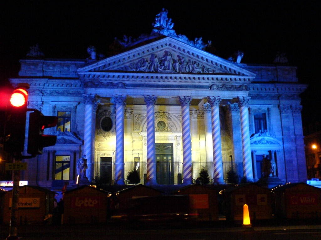 Wallpapers Trips : Europ Belgium Boursse de bruxelles by night