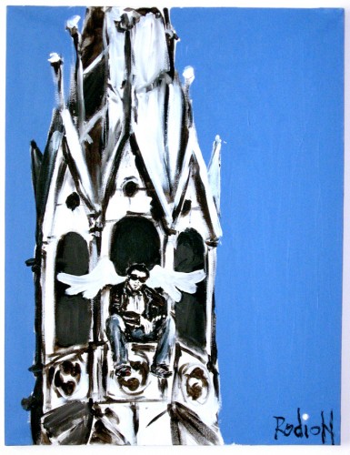 Fonds d'cran Art - Peinture Anges & Dmons sur l'glise