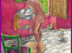 Fonds d'cran Erotic Art Toilette matinale