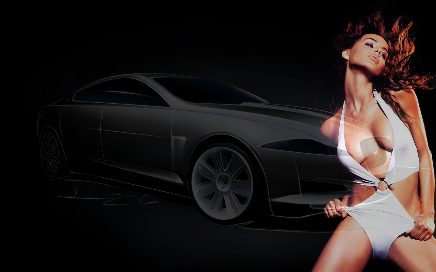 Wallpapers Cars Girls and cars Flines