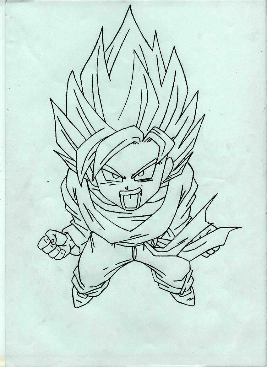 Wallpapers Art - Pencil Manga - Dragon Ball Z sangoten