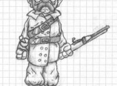 Wallpapers Art - Pencil Un soldat