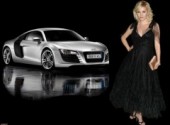 Fonds d'cran Clbrits Femme Elisha & Audi R8