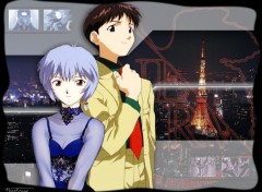 Wallpapers Cartoons Rei et Shinji