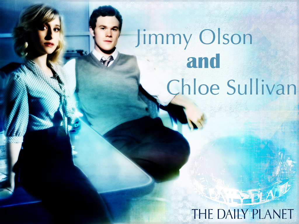 Fonds d'cran Sries TV Smallville Chlo Sullivan et Jimmy Olsen