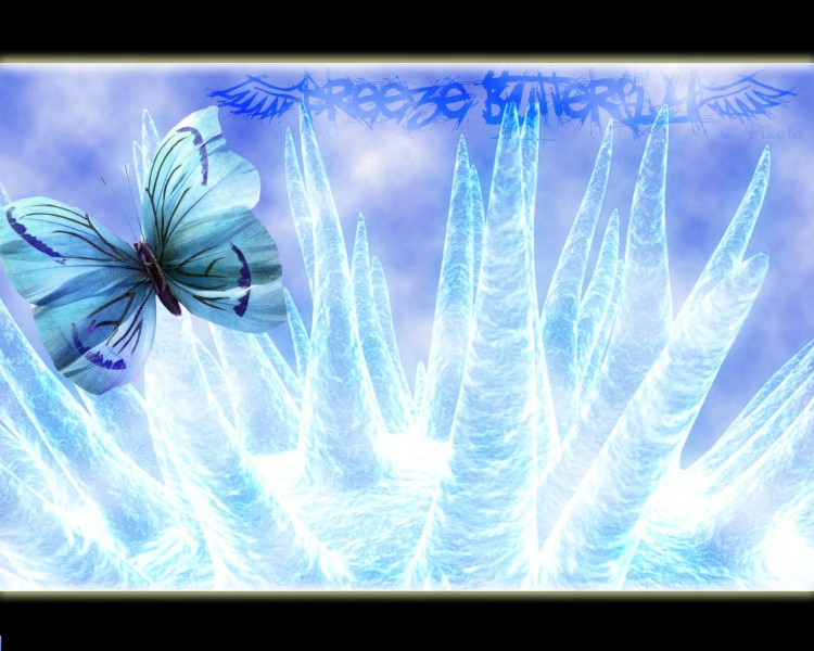 Wallpapers Digital Art Abstract butterfly of ice age