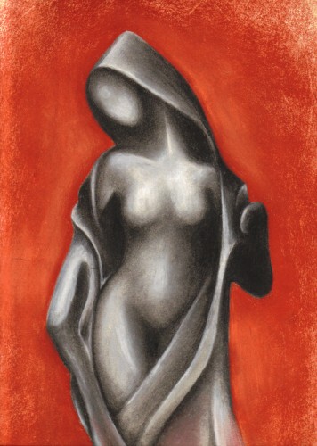 Fonds d'cran Art - Crayon Esquisses femme sculpte