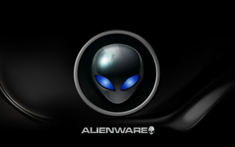 Fonds d'cran Informatique Alienware Alienware blue avec titre