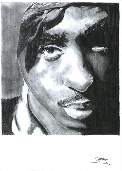 Fonds d'cran Art - Crayon Portraits 2 Pac