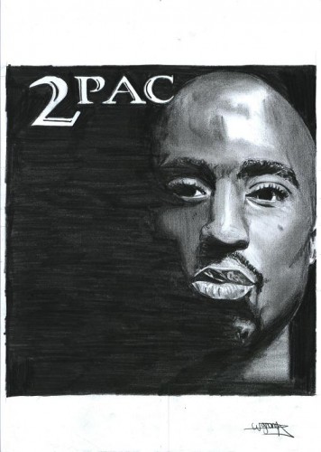 Fonds d'cran Art - Crayon Portraits 2pac