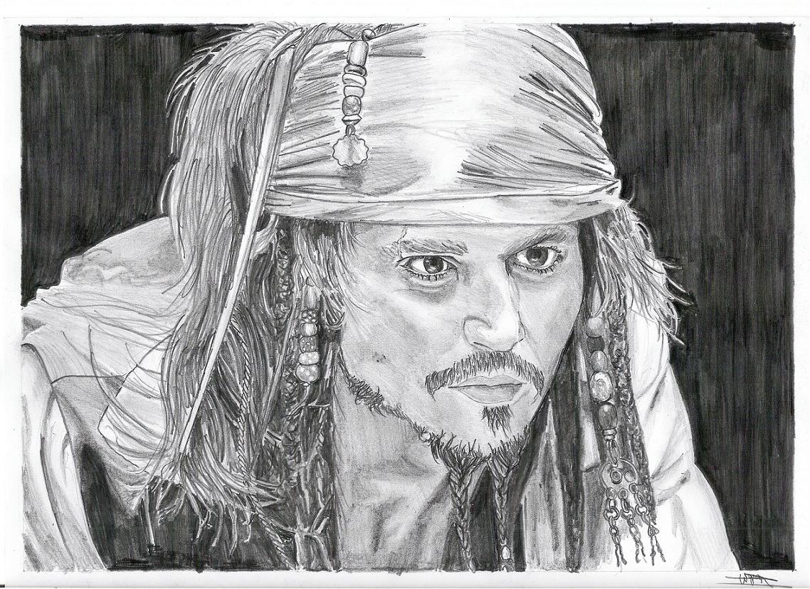 Fonds d'cran Art - Crayon Portraits Johnny Depp