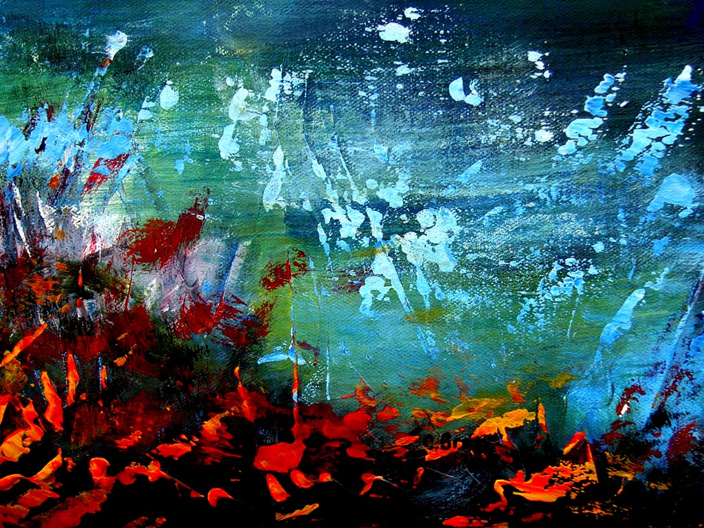 Wallpapers Art - Painting Abstract Zen aquatique (fragment) 2