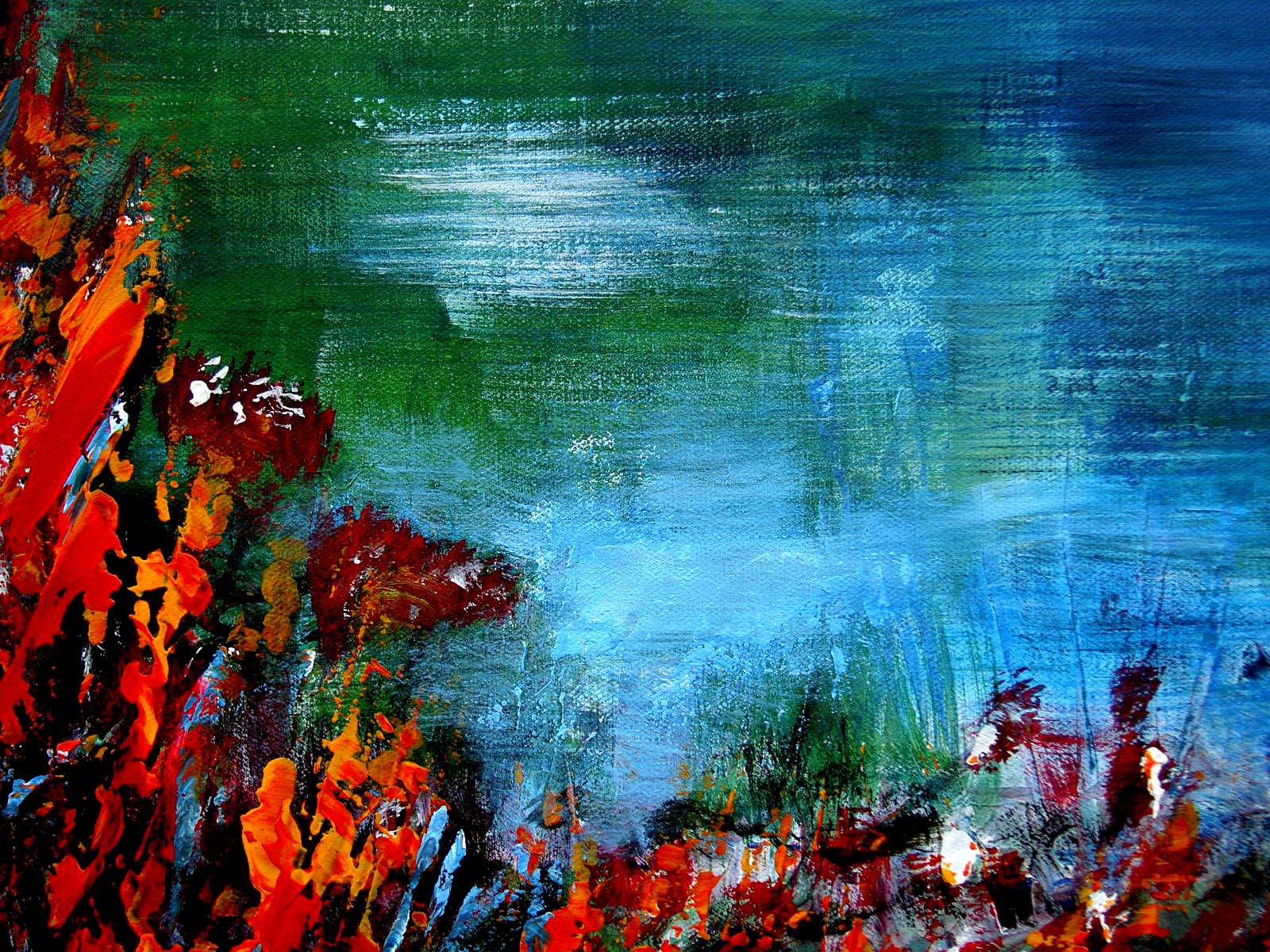 Wallpapers Art - Painting Abstract Zen aquatique (fragment) 3