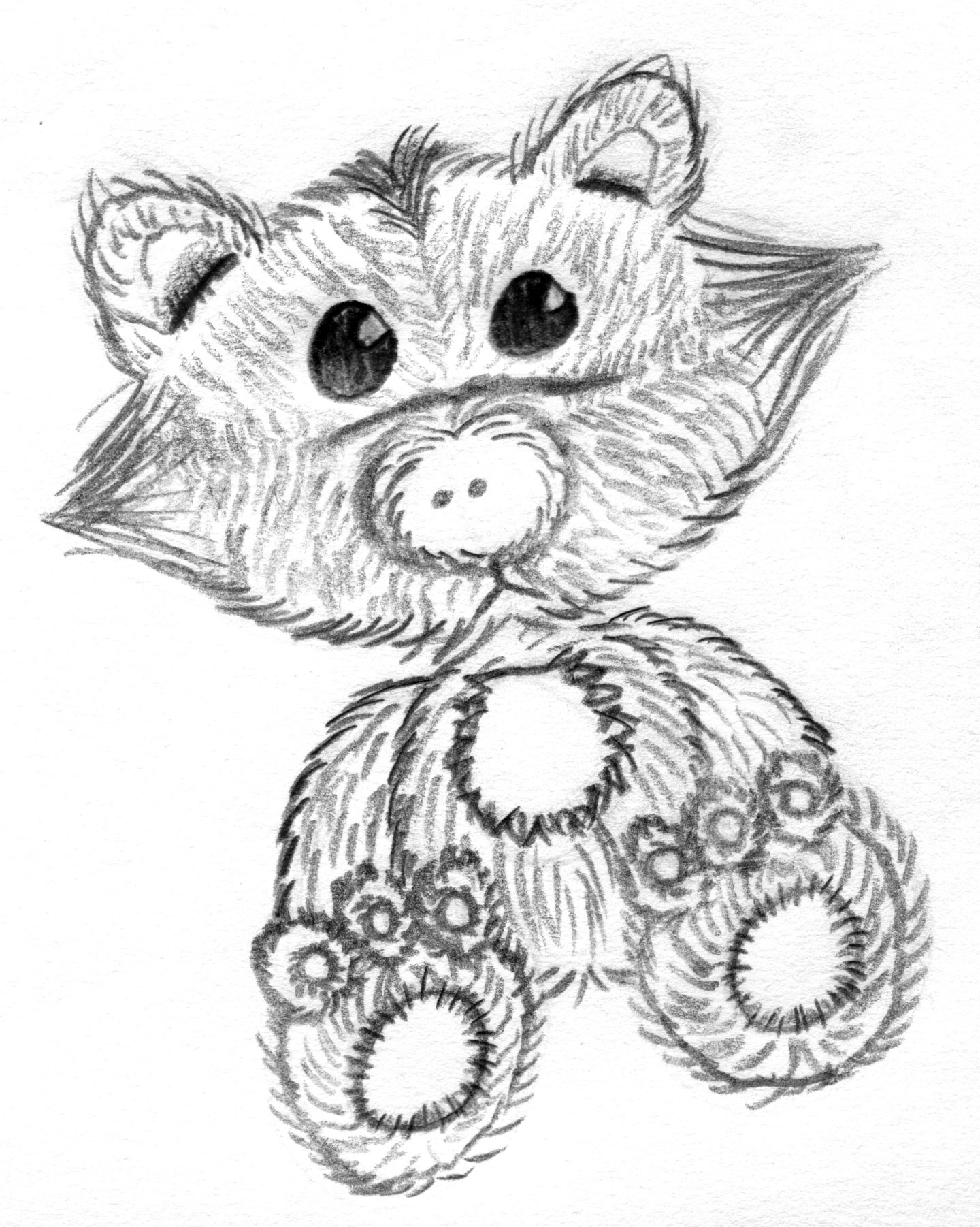 Wallpapers Art - Pencil Sketches Peluche Nounours