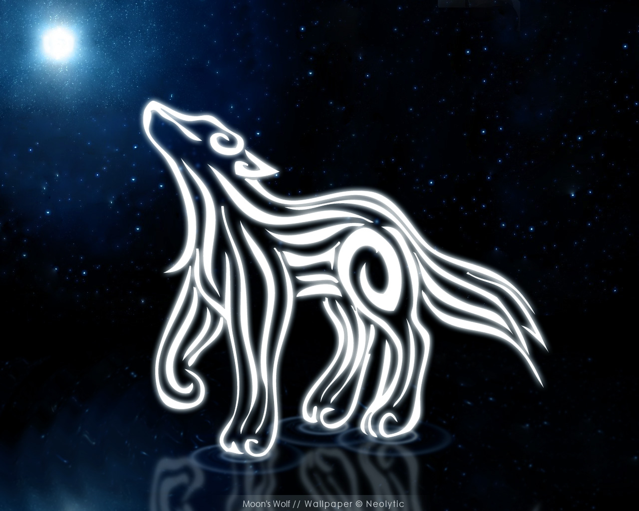 Fonds d'cran Fantasy et Science Fiction Cratures Diverses Moon\'s Wolf