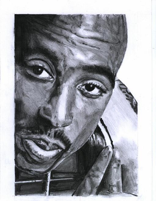 Fonds d'cran Art - Crayon Portraits 2 Pac